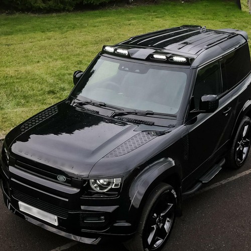 Gloss black led drl roof - black,