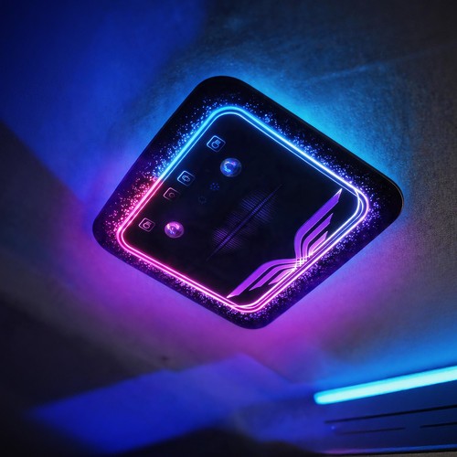 Car interior roof ambient dome - interior,